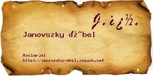 Janovszky Ábel névjegykártya